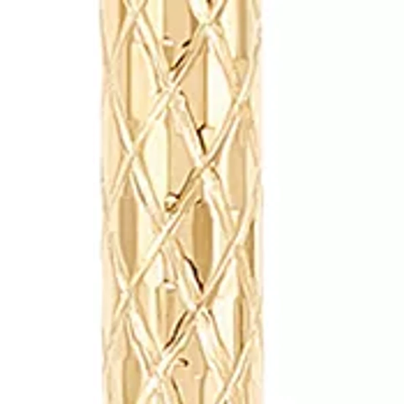 3 mm x 40 mm Sanck DC Elongated Bar Necklace in 10K Yellow Gold
