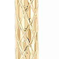 3 mm x 40 mm Sanck DC Elongated Bar Necklace in 10K Yellow Gold