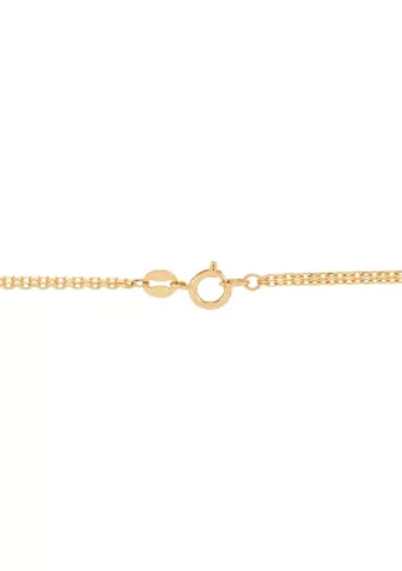 U Shape Interlock Necklace in 10K Yellow Gold