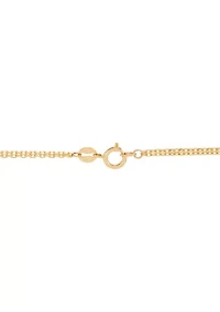 U Shape Interlock Necklace in 10K Yellow Gold