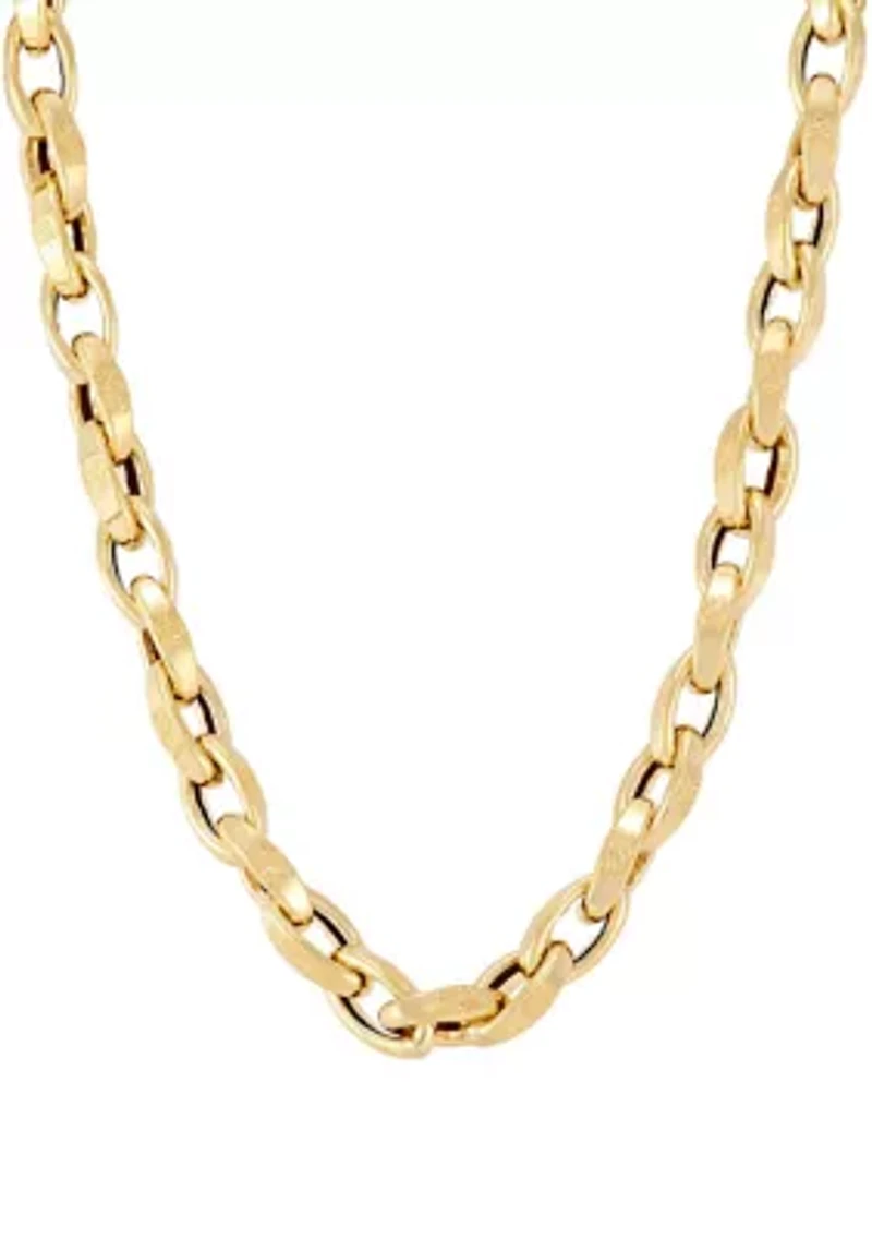 Oval Link Necklace in 10K Yellow Gold