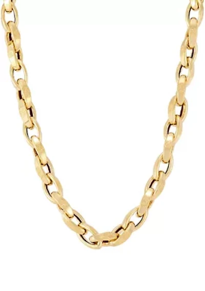Oval Link Necklace in 10K Yellow Gold
