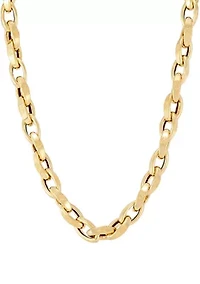 Oval Link Necklace in 10K Yellow Gold