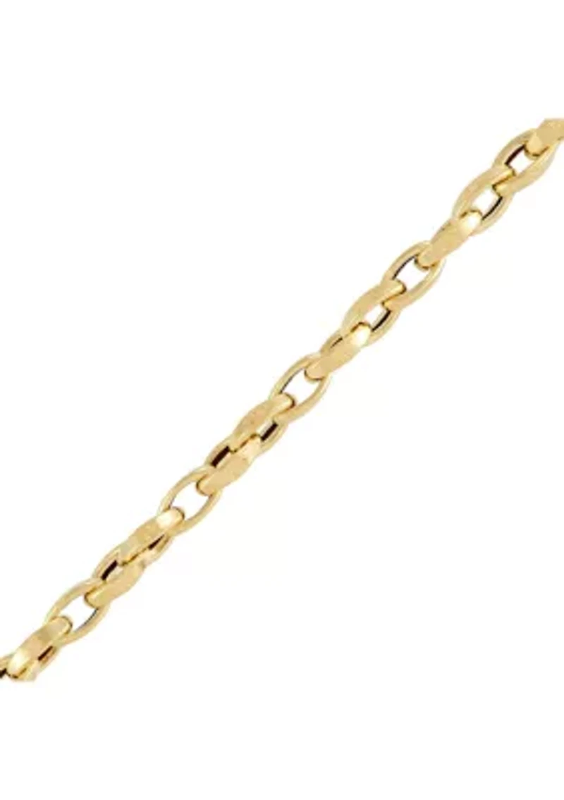 Oval Link Necklace in 10K Yellow Gold