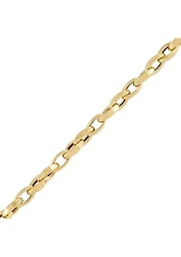 Oval Link Necklace in 10K Yellow Gold
