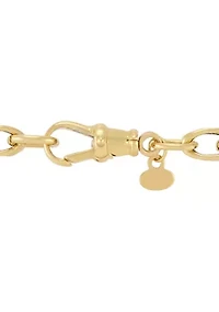 Oval Link Necklace in 10K Yellow Gold