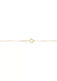 Station On Mom Necklace in 10K Yellow Gold