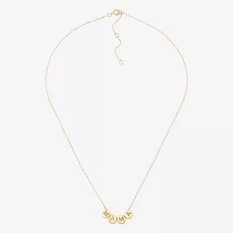 10K Yellow Gold Mama Bead Necklace