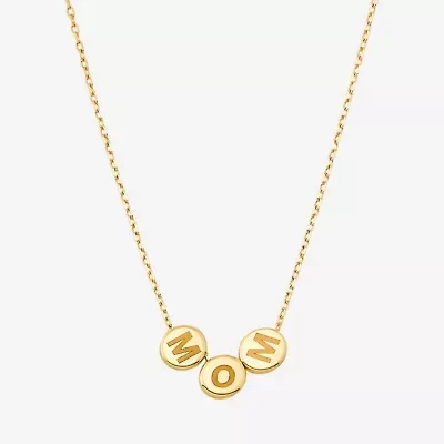10K Yellow Gold Mom Bead Necklace