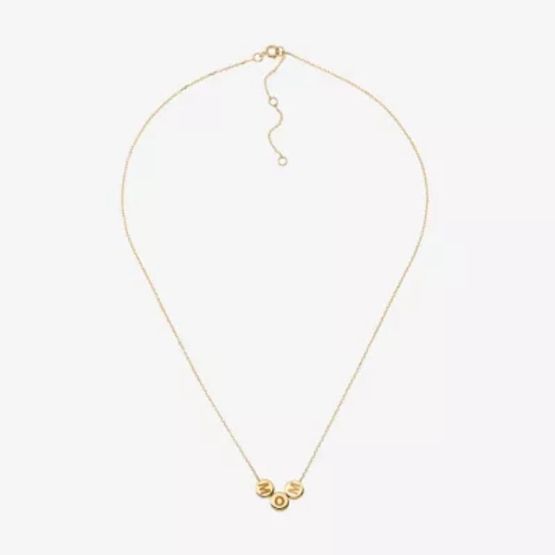 10K Yellow Gold Mom Bead Necklace