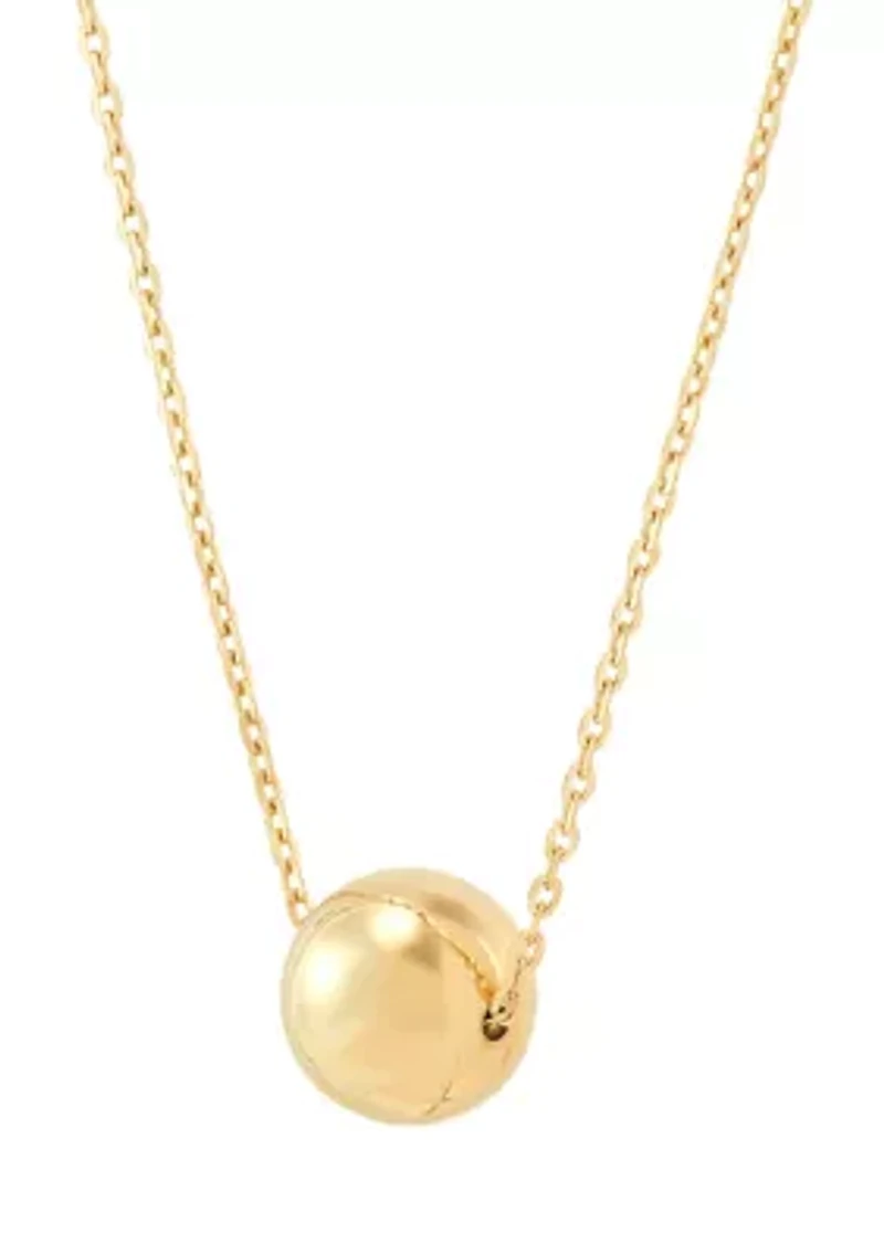 Ball on Chain Necklace in 10K Yellow Gold