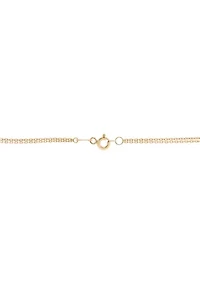 3 Graduated Marina 2 Row Chain Necklace in 10K Yellow Gold
