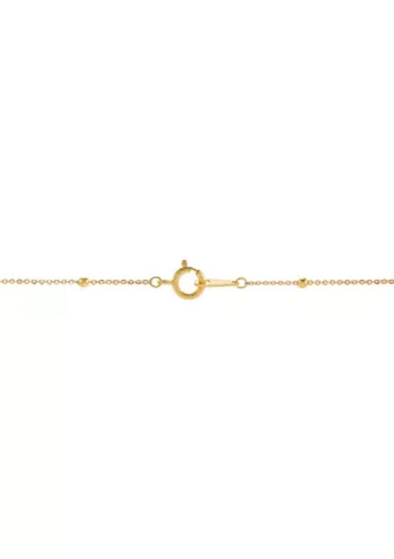 Sunburst Disk Cross Pendant Necklace with 18" Cable Chain in 10K Yellow and White Gold