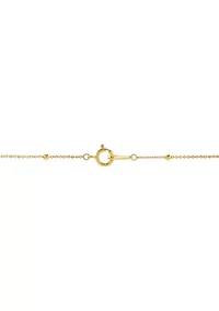 Sunburst Disk Cross Pendant Necklace with 18" Cable Chain in 10K Yellow and White Gold