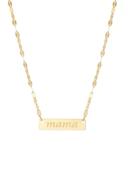 Mama Necklace in 10K Yellow Gold