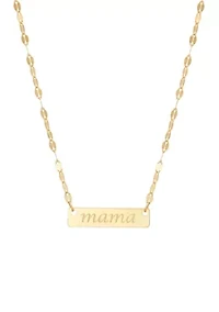 Mama Necklace in 10K Yellow Gold