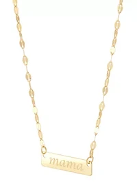 Mama Necklace in 10K Yellow Gold