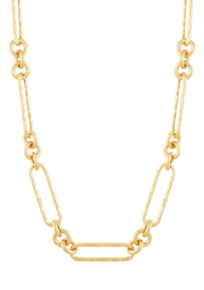 Paperclip Chain Necklace in 10K Yellow Gold