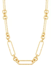 Paperclip Chain Necklace in 10K Yellow Gold