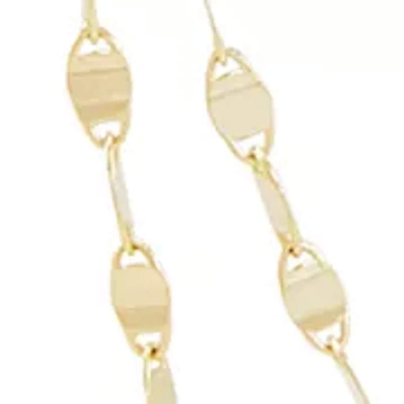 Layered Mirror Necklace in 10K Yellow Gold