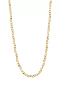 1.5 Millimeter Beads Chain Necklace in 10K Yellow Gold