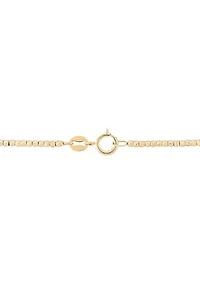 1.5 Millimeter Beads Chain Necklace in 10K Yellow Gold