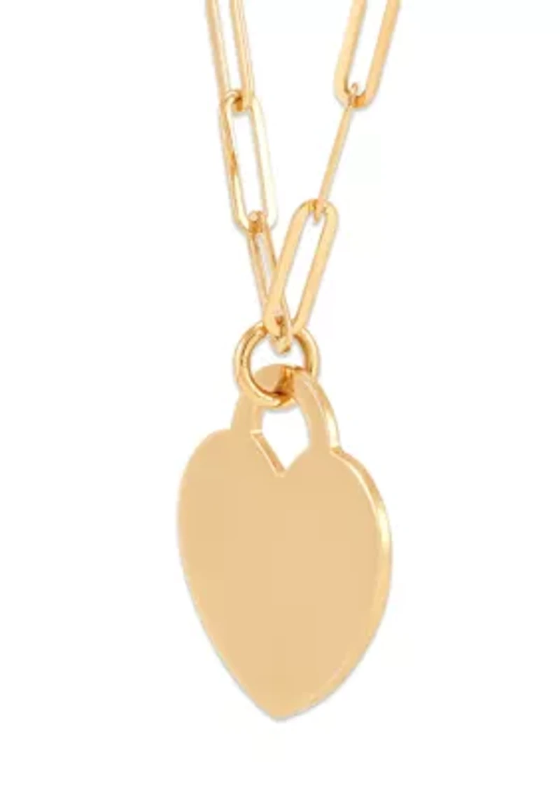 Heart Necklace in 10K Yellow Gold