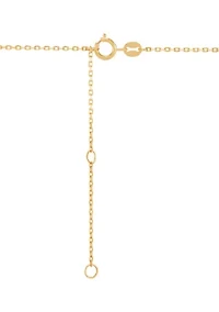 Round Illusion Necklace in 10K Yellow and White Gold