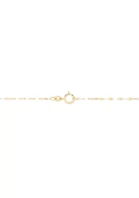Guaduated Mirror Chain Necklace in 10K Yellow Gold