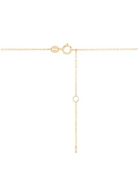 Medal and Cross Station Necklace in 10K Yellow Gold