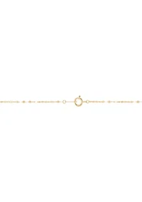 Two Heart Interlock Mirror Chain Necklace in 10K Yellow Gold