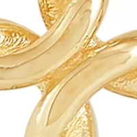 Twist Cross Necklace in 10K Yellow Gold