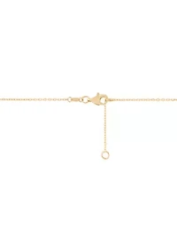 Twist Cross Necklace in 10K Yellow Gold
