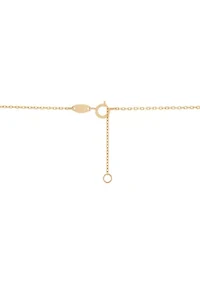 Bow Necklace in 10K Yellow and White Gold