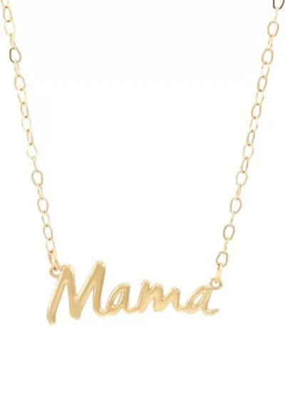 Mama Cable Chain Necklace in 10K Yellow Gold