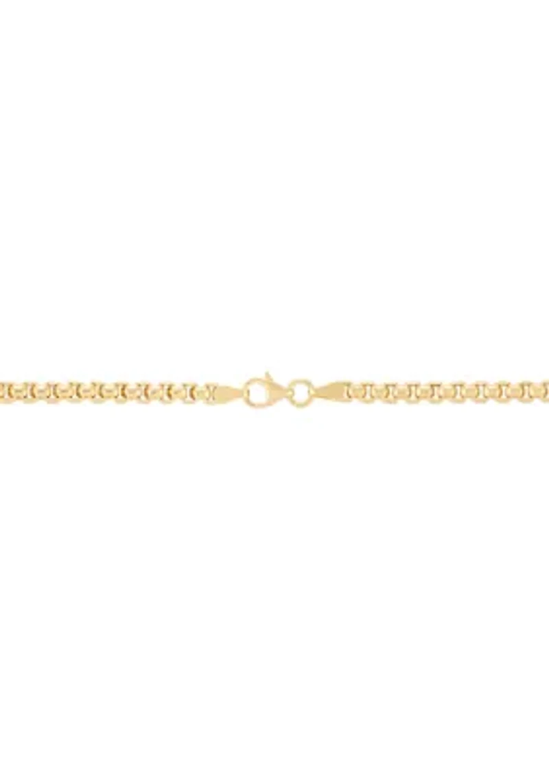 Bar Station on Chain in 10K Yellow Gold