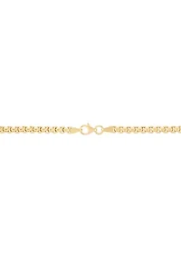 Bar Station on Chain in 10K Yellow Gold