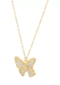 Butterfly Necklace in 10K Yellow Gold