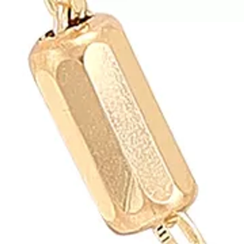 Cube Bar Station Chain Necklace in 10K Yellow Gold