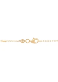 Cube Bar Station Chain Necklace in 10K Yellow Gold
