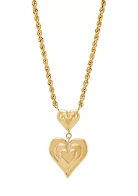 Graduated Heart Necklace in 10K Yellow Gold