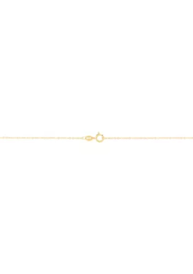 Double Circle Necklace in 10K Yellow Gold