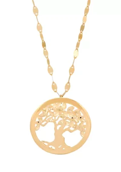Family Tree Necklace in 10K Yellow Gold