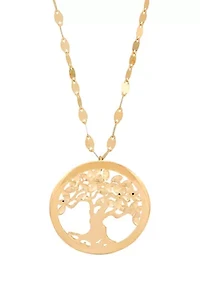 Family Tree Necklace in 10K Yellow Gold