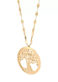 Family Tree Necklace in 10K Yellow Gold