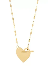 Heart with Toggle Necklace in 10K Yellow Gold