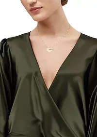 Heart with Toggle Necklace in 10K Yellow Gold