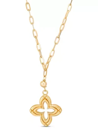 Clover Necklace in 10K Yellow Gold