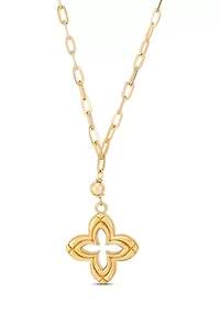 Clover Necklace in 10K Yellow Gold