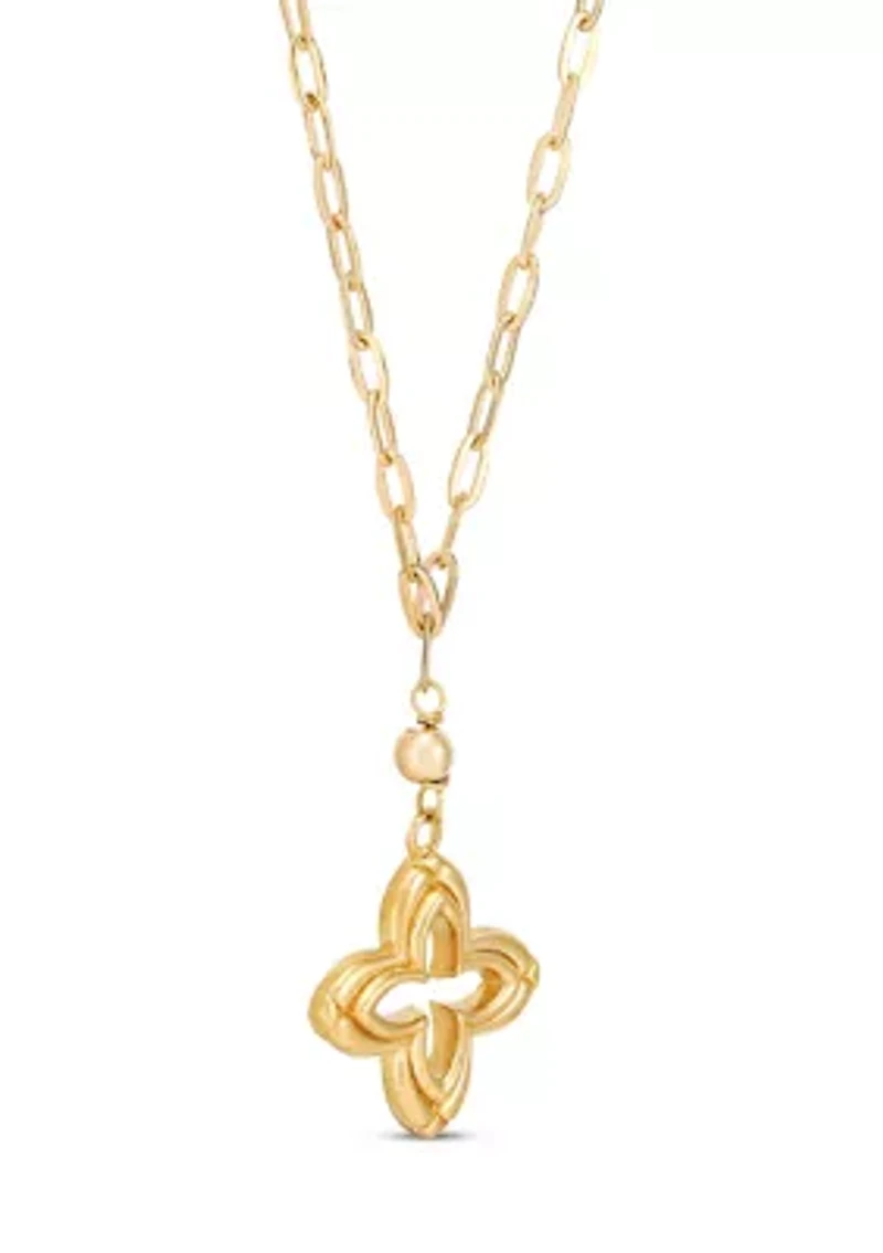 Clover Necklace in 10K Yellow Gold